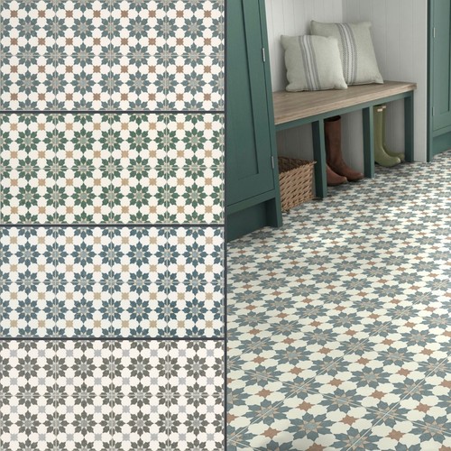 Moroccan vinyl flooring roll - moroccan,
