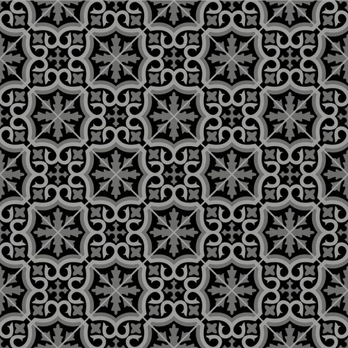 Black grey tile effect vinyl - black-grey,