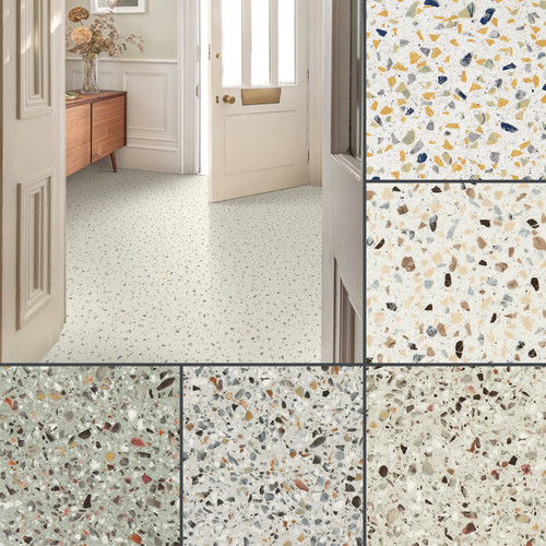 Terrazzo cushioned sheet - terrazzo,