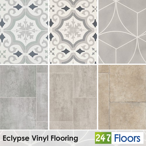 Stone tile effect vinyl - &,
