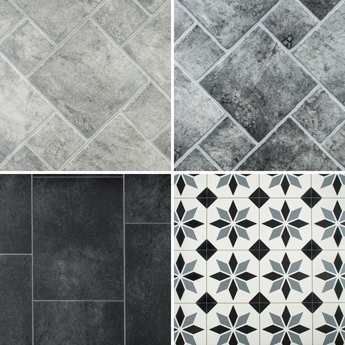 Vinyl flooring lino stone - stone, tile