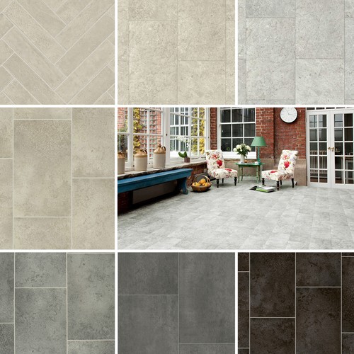 Tiled effect vinyl - effect,