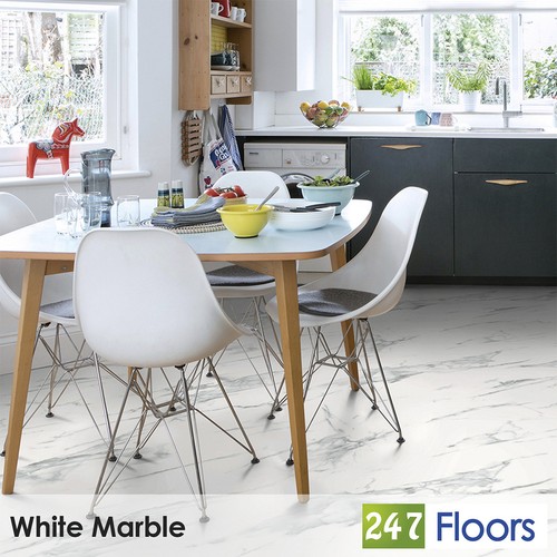 White marble stone effect - white,