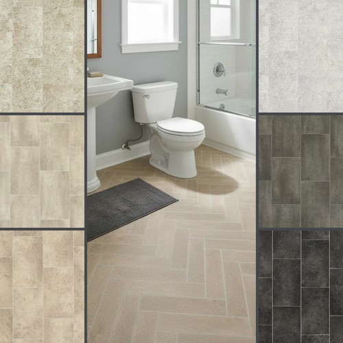 Stone tile effect vinyl - effect,