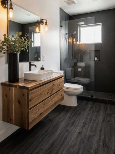 Black ash spc click vinyl - black,