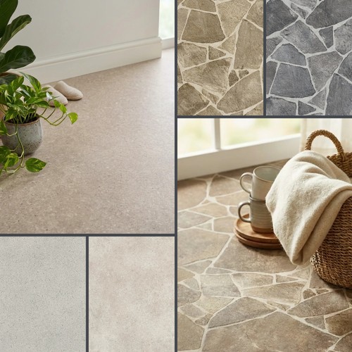 Stone effect vinyl flooring - vinyl,