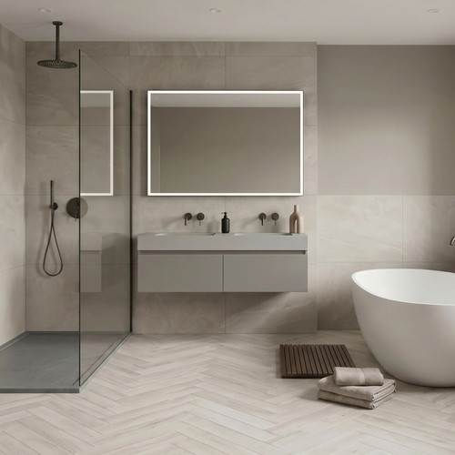 Ivory luxury herringbone click - luxury,